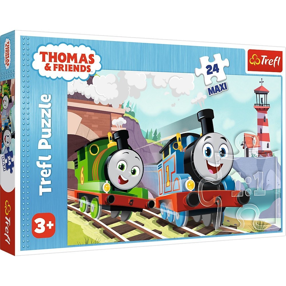 PUZZLE 24 ELEMENTOS MAXI THOMAS Y PERCY EN TREFL VÍAS 14354 TREF TREFL